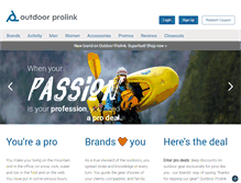 Tablet Screenshot of outdoorprolink.com